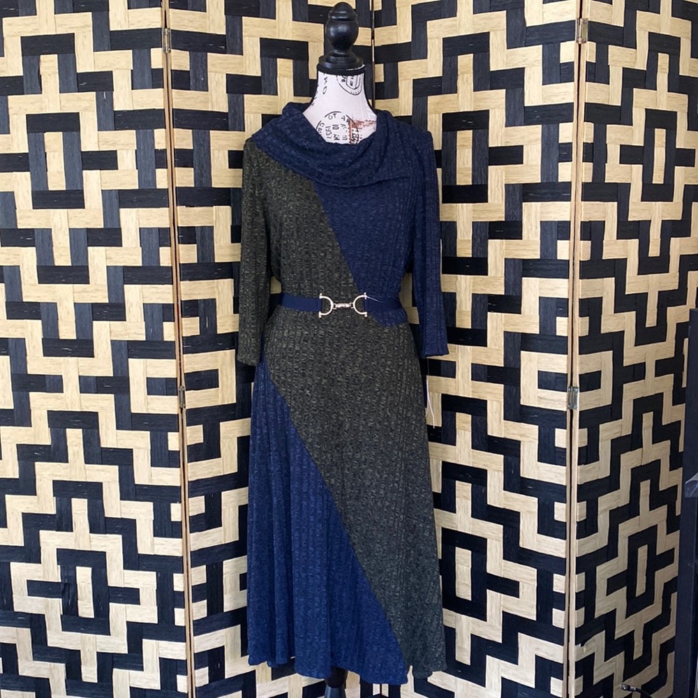 Knit Color Block Dress